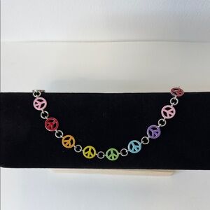 Colorful Peace Sign Bracelet